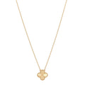 18K Yellow Gold Guilloche Vintage Alhambra Pendant Necklace