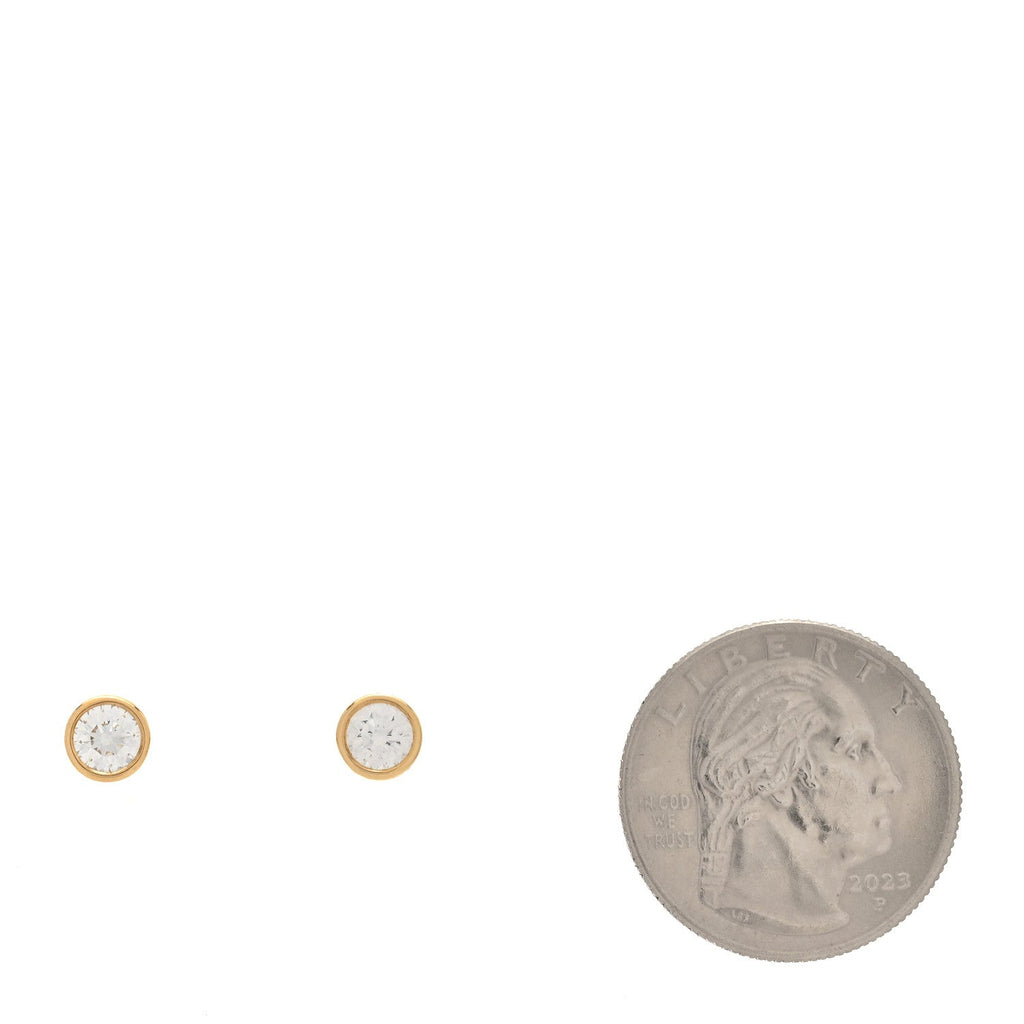 18K Yellow Gold Diamond .74ctw Elsa Peretti Diamonds By The Yard Earrings