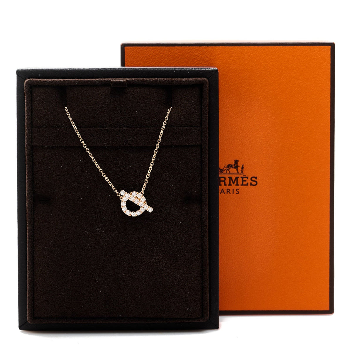 18K Rose Gold Diamond Finesse Pendant Necklace
