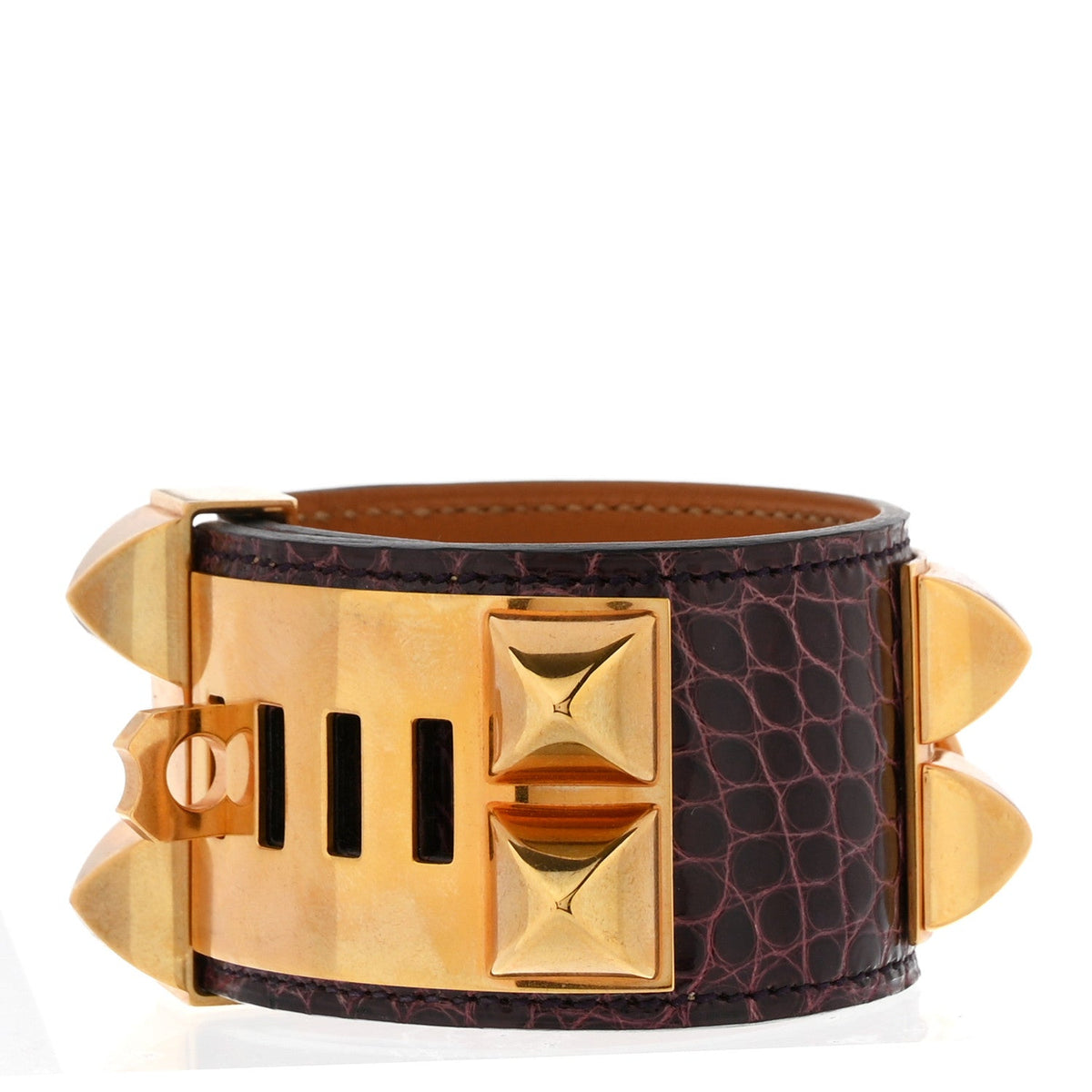 Shiny Alligator Collier De Chien CDC Bracelet S Amethyst
