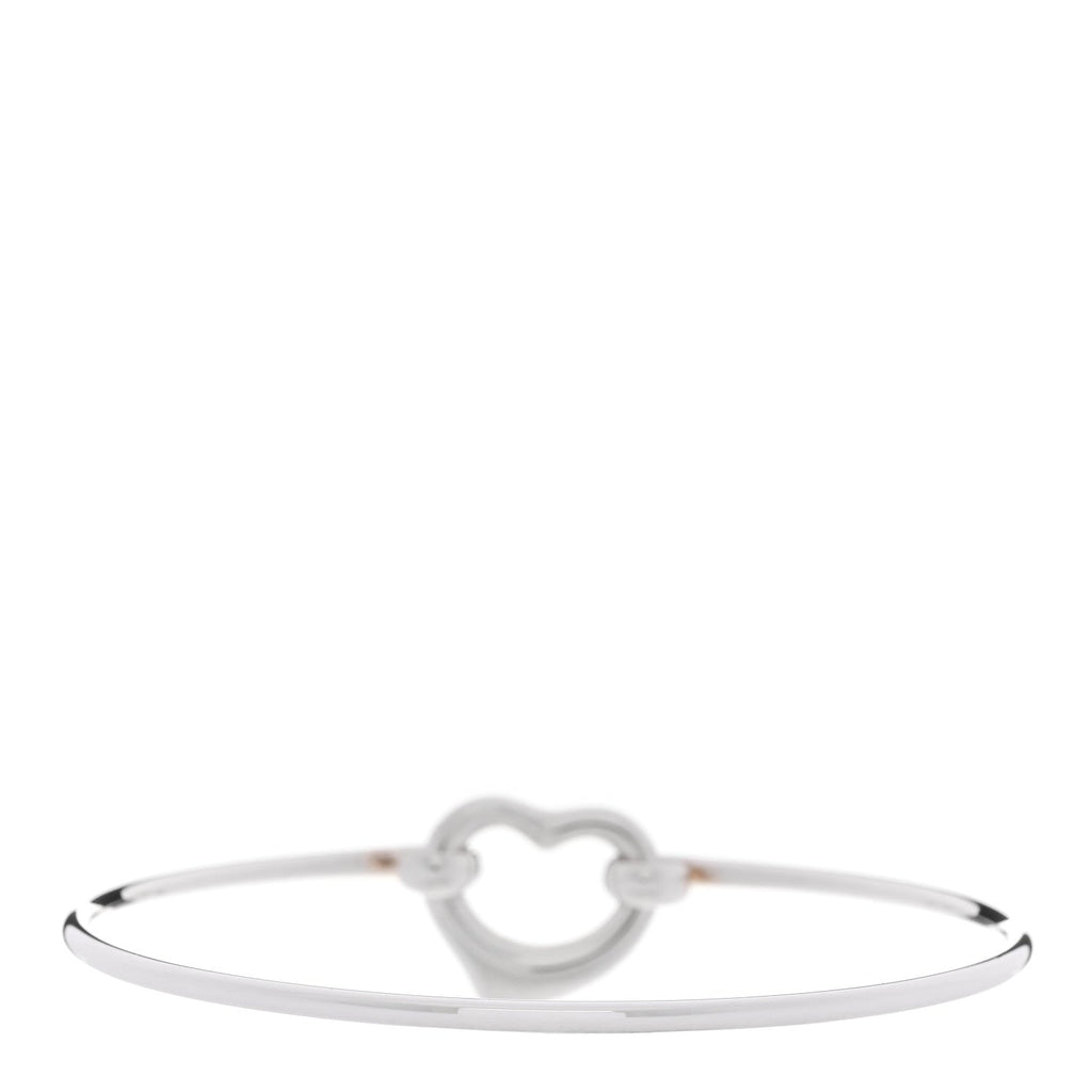 Sterling Silver Elsa Peretti Open Heart Bangle Bracelet