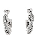 Sterling Silver Diamond Petite Infinity Huggie Hoop Earrings