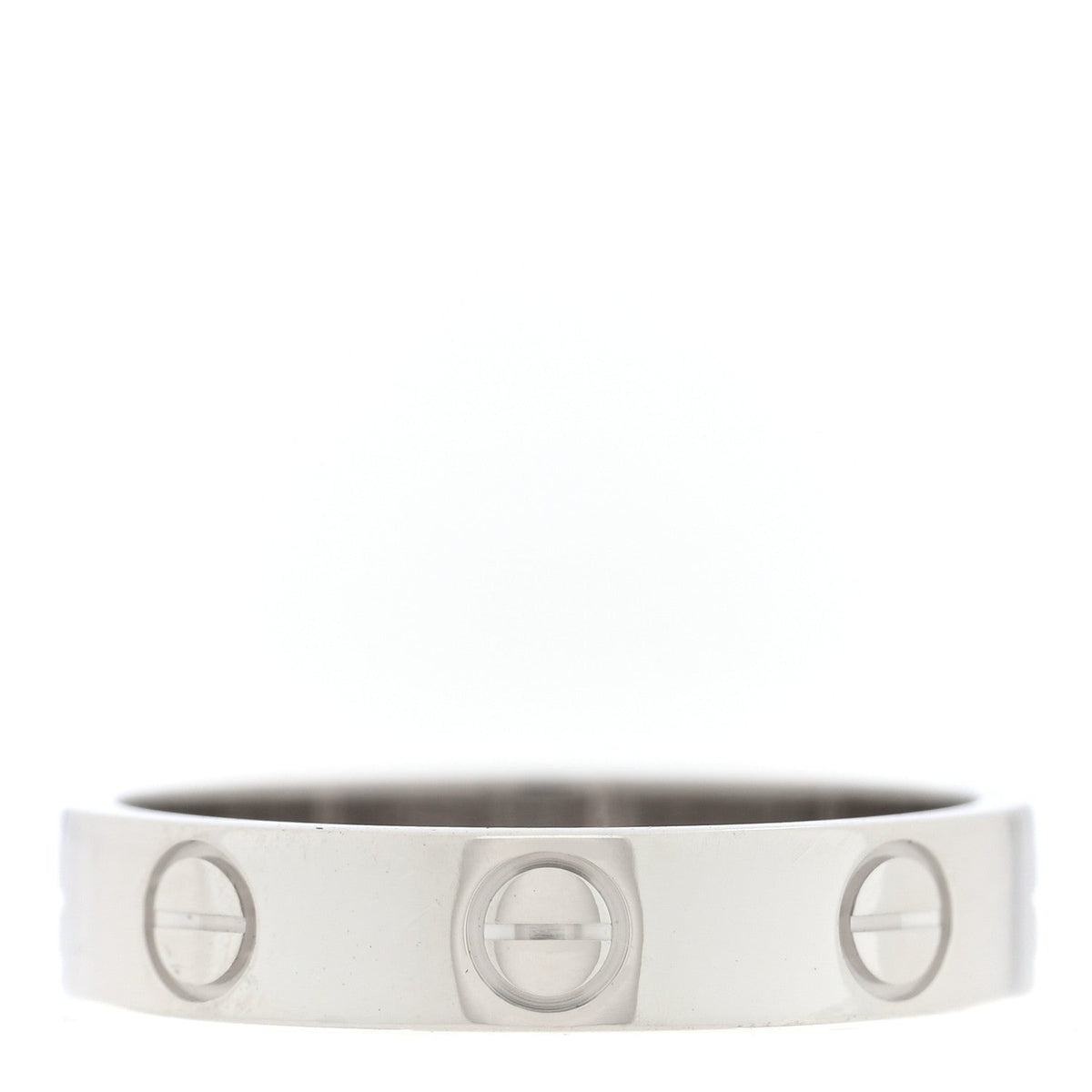18K White Gold 3.5mm LOVE Wedding Band Ring 49 4.75