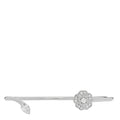 18K White Gold Diamond Camelia Precieux Cuff Bracelet M