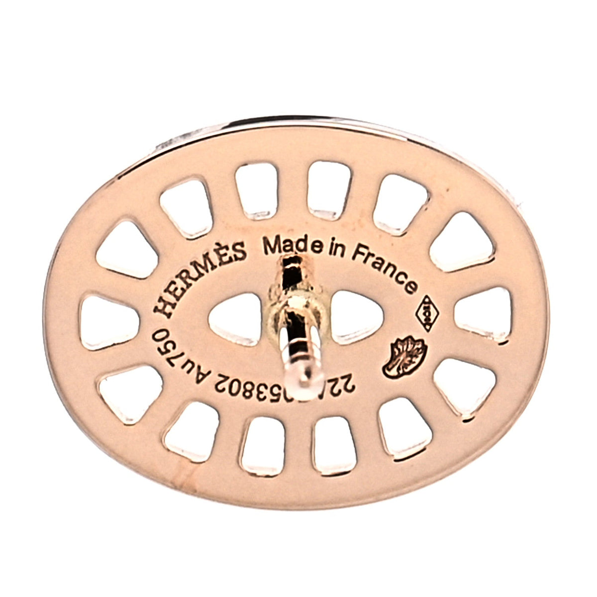 18K Rose Gold Diamond Chaine d'Ancre Divine Stud Earrings