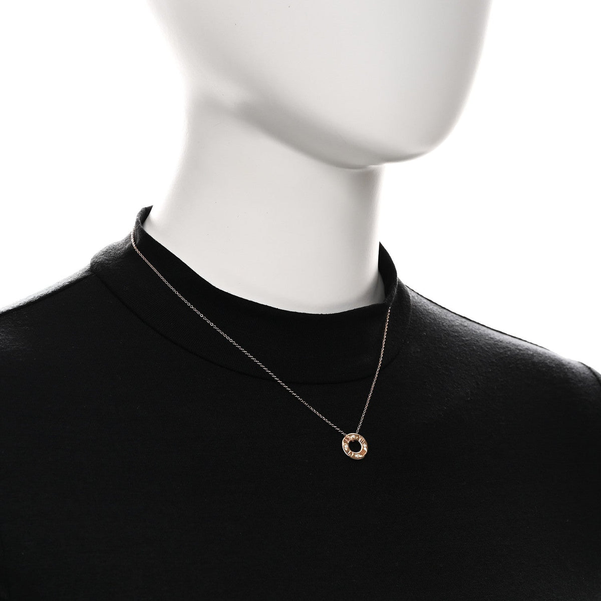 18K Rose Gold Diamond Atlas Pierced Pendant Necklace