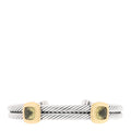 Sterling Silver 18K Yellow Gold Lemon Citrine Double Station Cable Bracelet