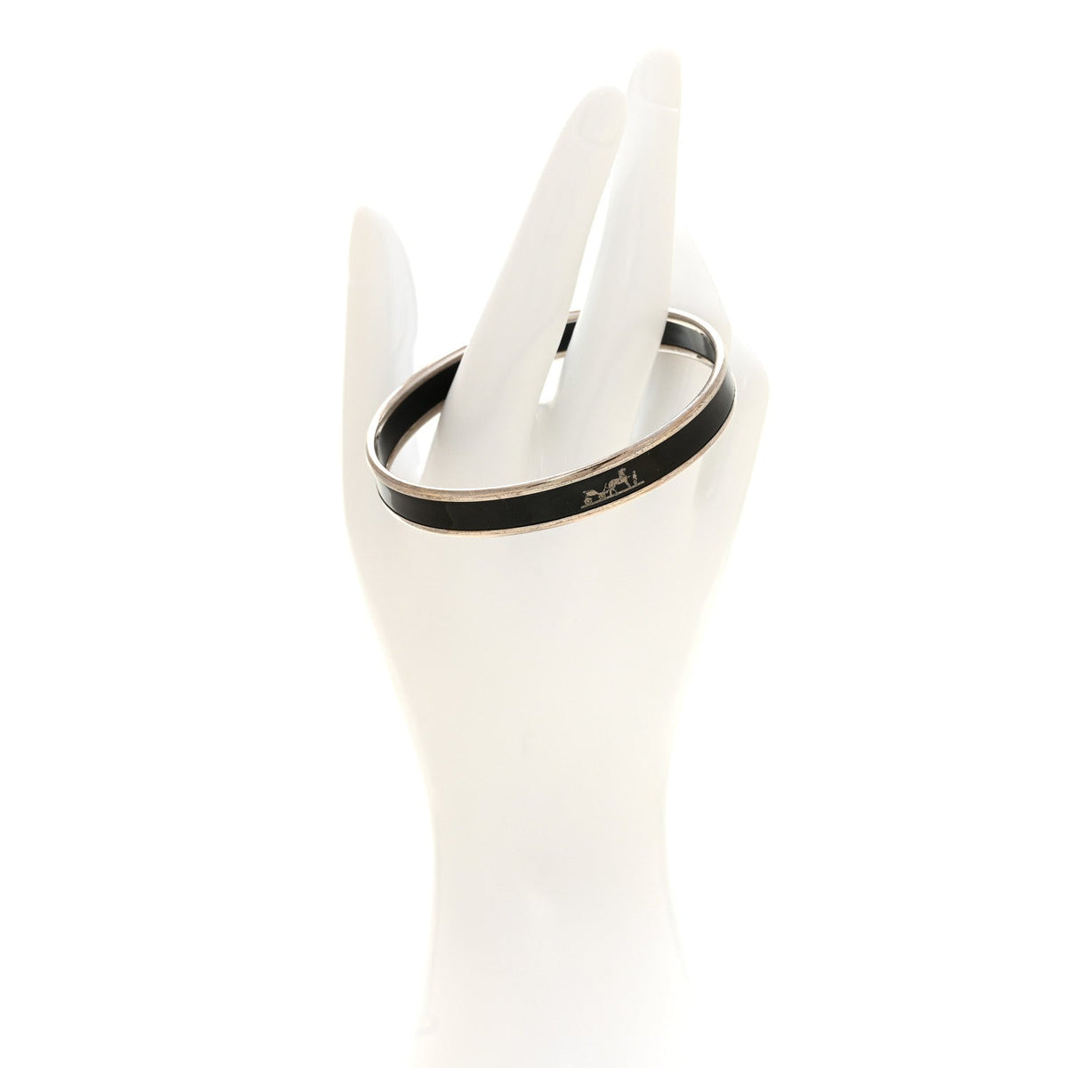 Enamel Printed Narrow Caleche Bracelet 70 Black