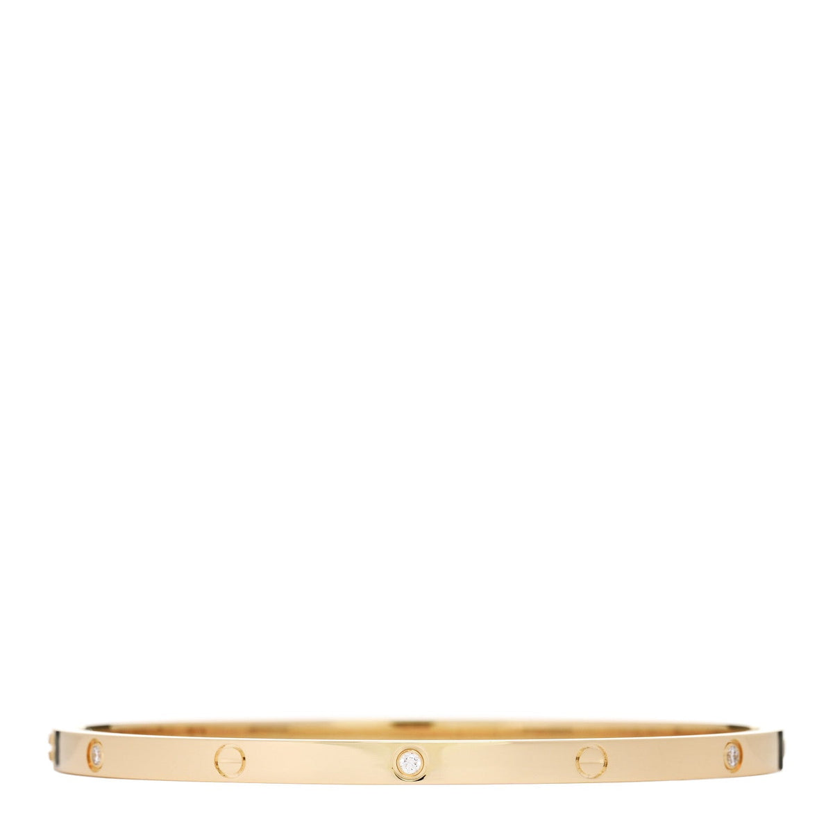 18K Yellow Gold 6 Diamond Small LOVE Bracelet 18