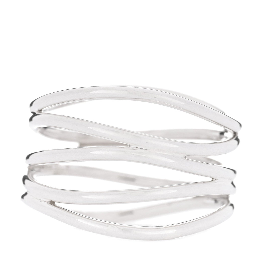 Sterling Silver Elsa Peretti 5 Row Wave Ring 48 4.5