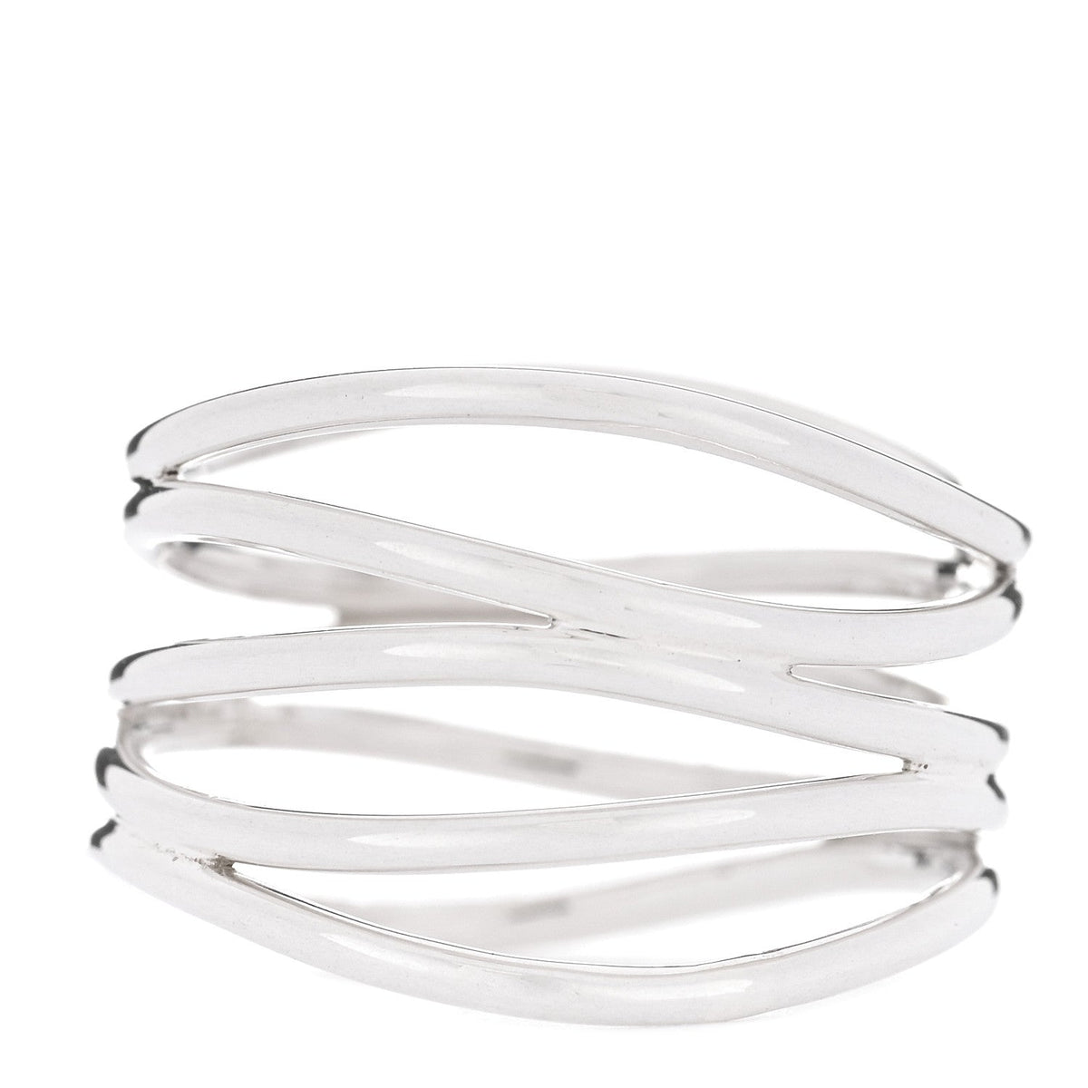 Sterling Silver Elsa Peretti 5 Row Wave Ring 48 4.5