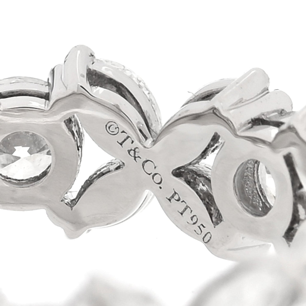 Platinum Diamond Victoria Alternating Band Ring 53 6.25