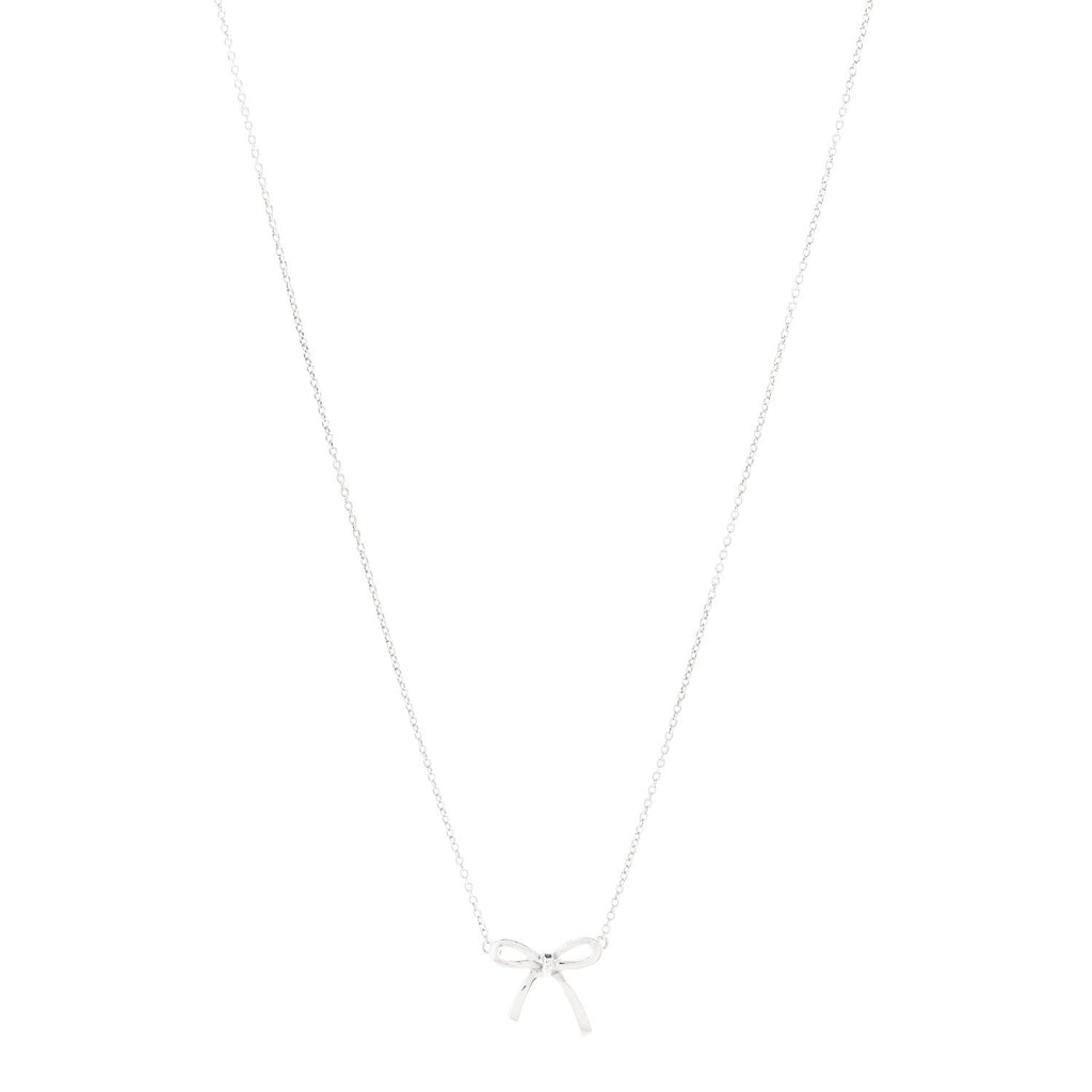 Sterling Silver Small Bow Pendant Necklace