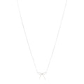 Sterling Silver Small Bow Pendant Necklace