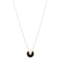 18K Pink Gold Diamond Black Onyx XS Amulette de Cartier Pendant Necklace