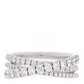 18K White Gold Diamond Etincelle de Cartier Semi Paved Ring 52 6