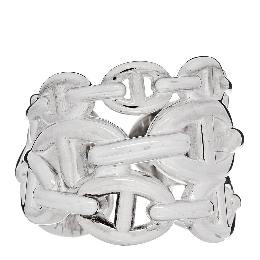 Sterling Silver GM Chaine d'Ancre Enchainee Band Ring 53 6.25