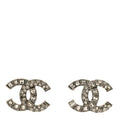 Baguette Crystal CC Earrings Silver