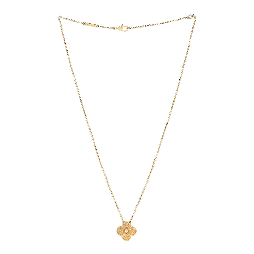 18K Yellow Gold Vintage Alhambra Pendant Necklace