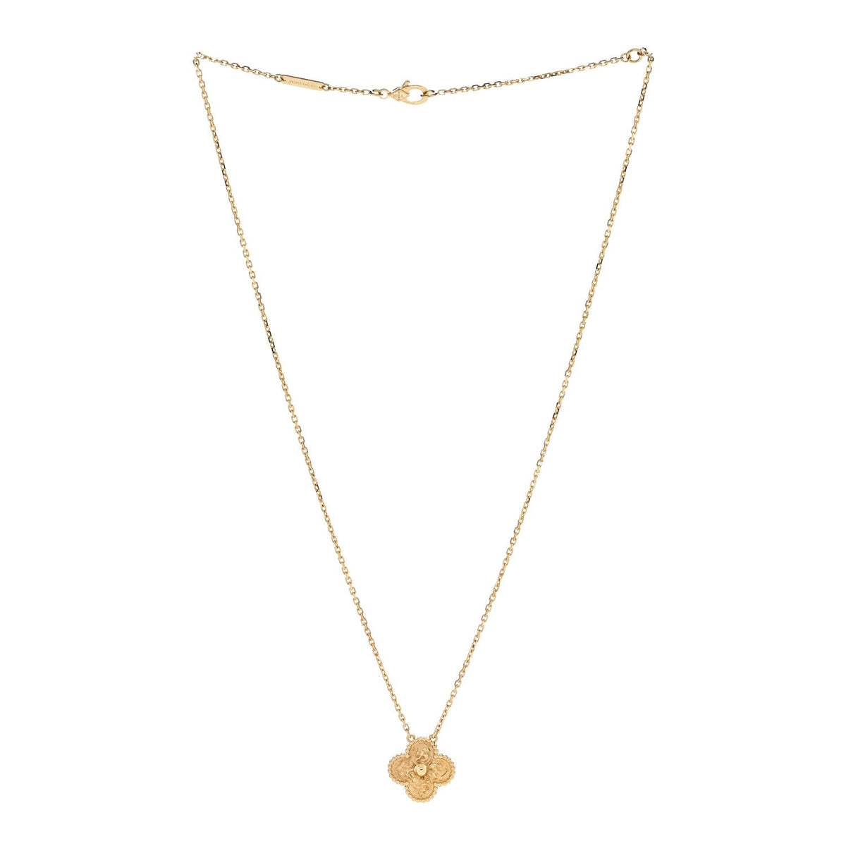 18K Yellow Gold Vintage Alhambra Pendant Necklace