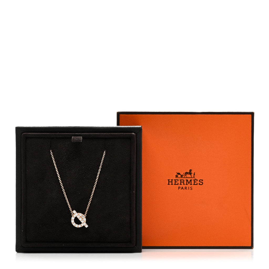 18K Rose Gold Diamond Finesse Pendant Necklace