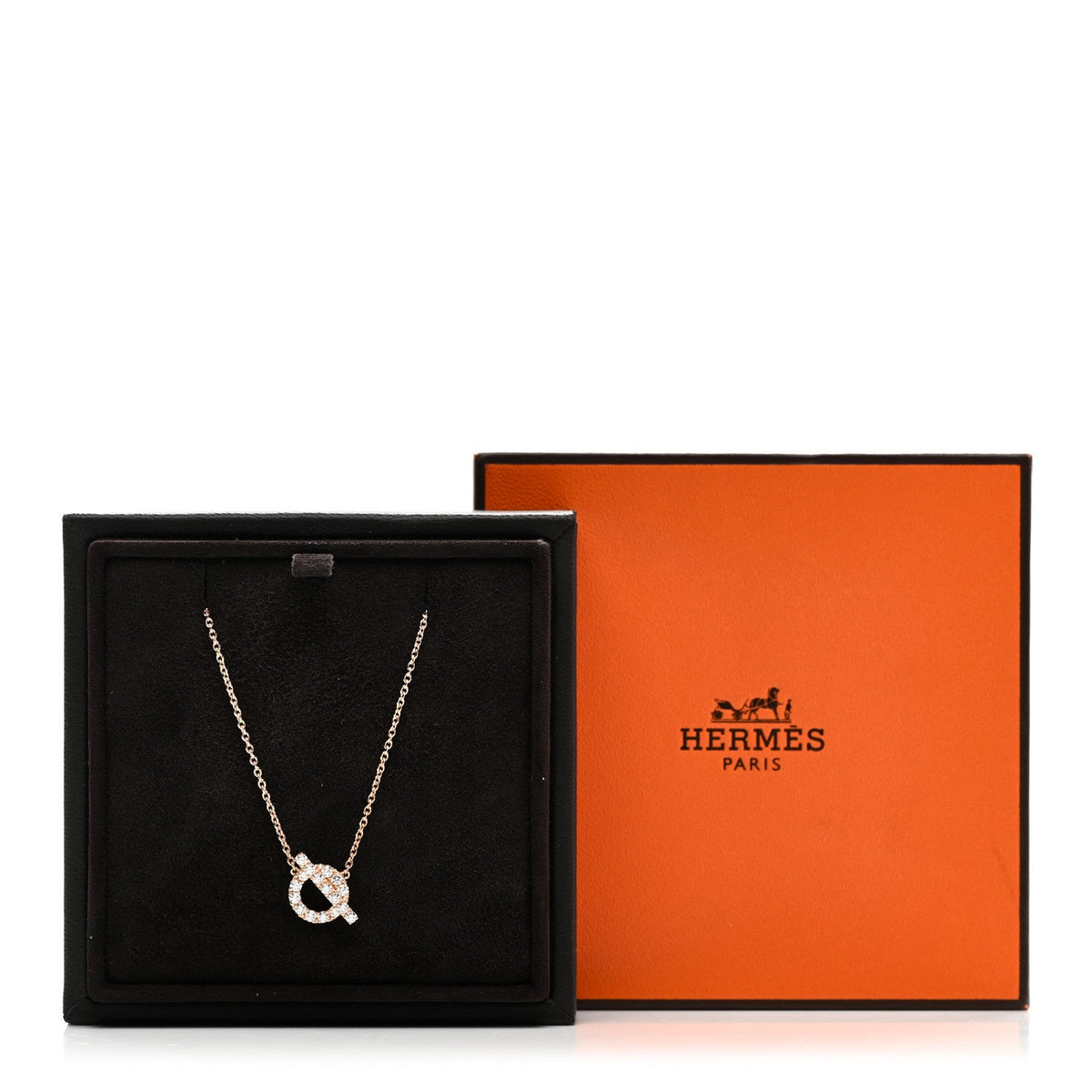 18K Rose Gold Diamond Finesse Pendant Necklace
