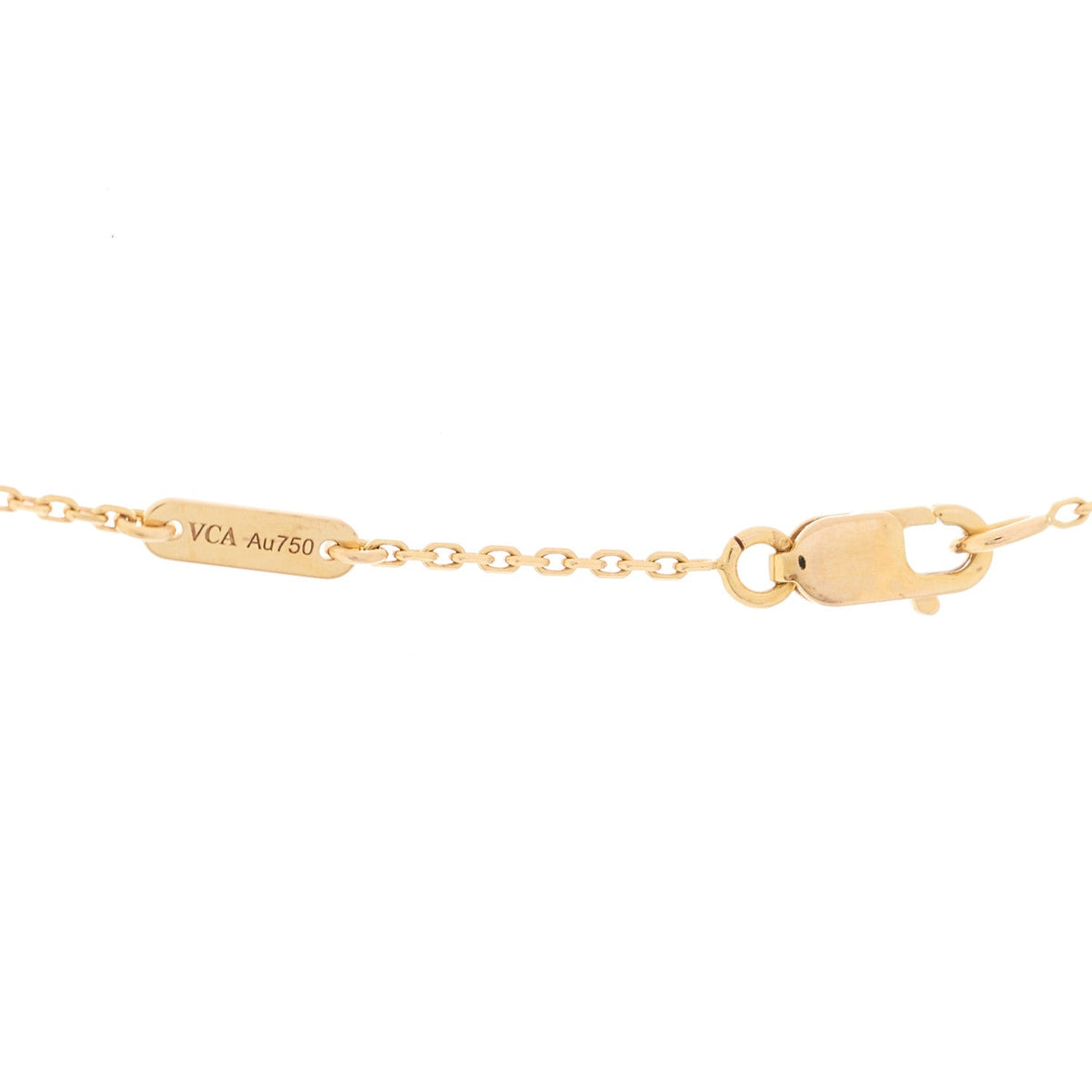 18K Rose Gold Carnelian Sweet Alhambra Pendant Necklace