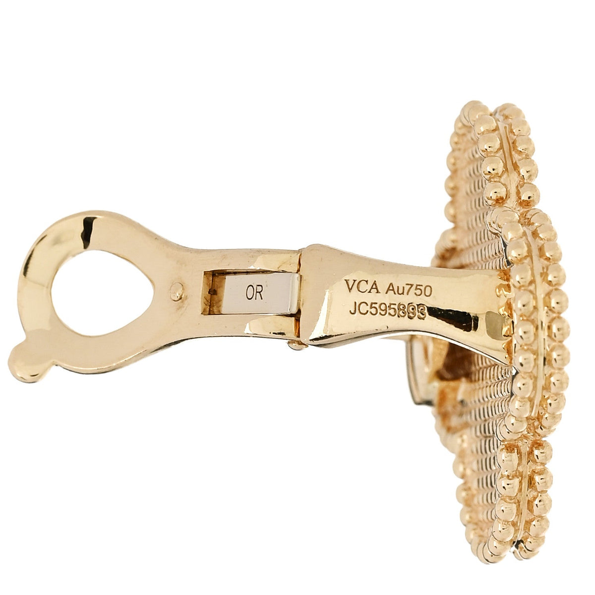 18K Yellow Gold Magic Alhambra Clip On Earrings