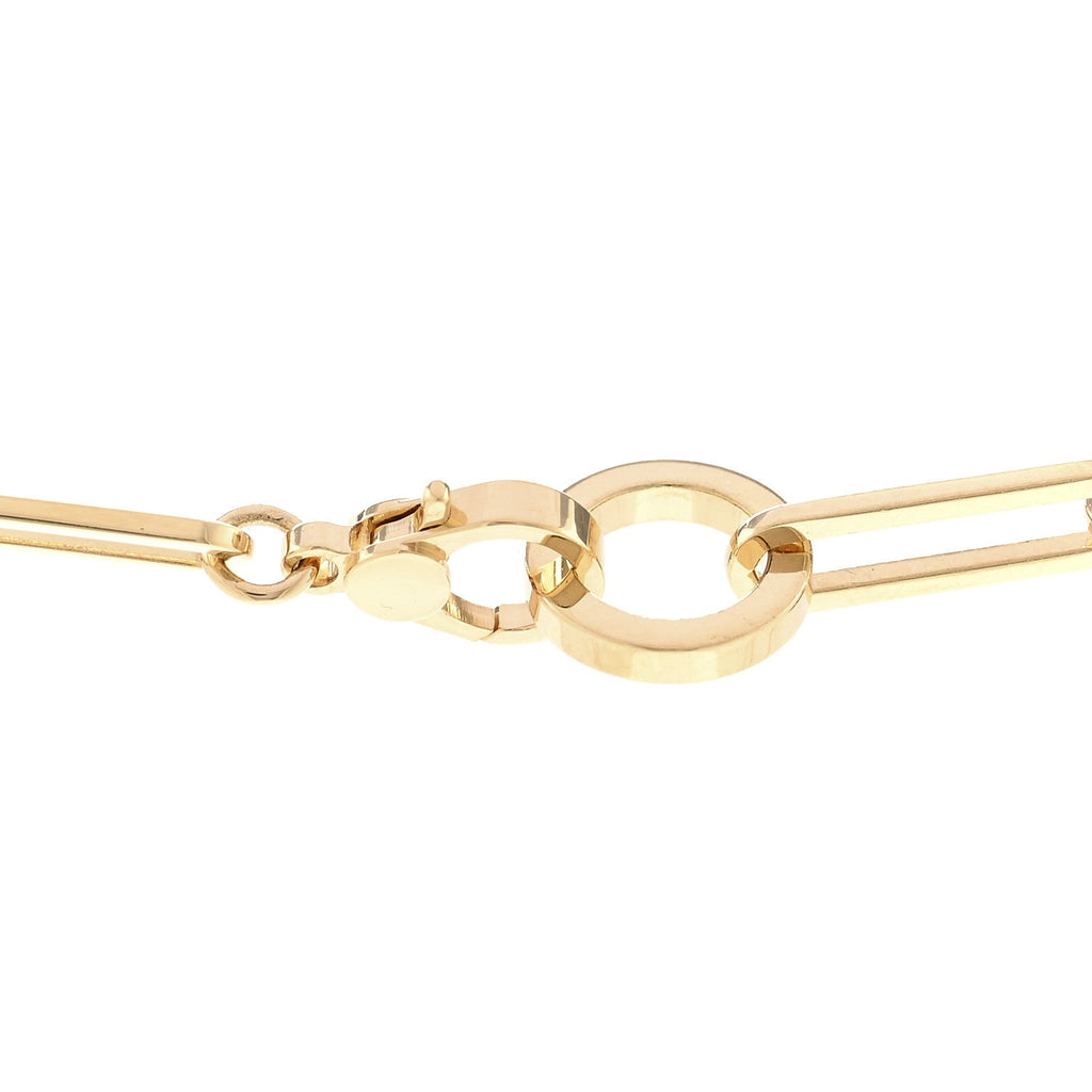 18K Yellow Gold Diamond Pave Kelly Chaine Choker Necklace
