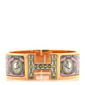 Enamel Printed Wide Bouquets Selliers Clic Clac H Bracelet GM Gris