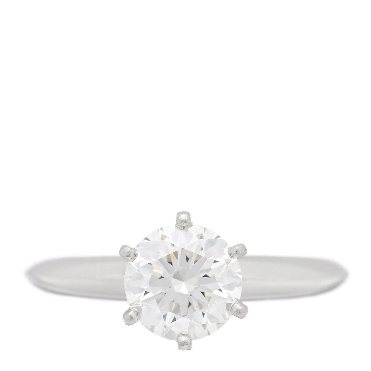 Platinum Diamond 1.35ct Solitaire Engagement Ring 52 6