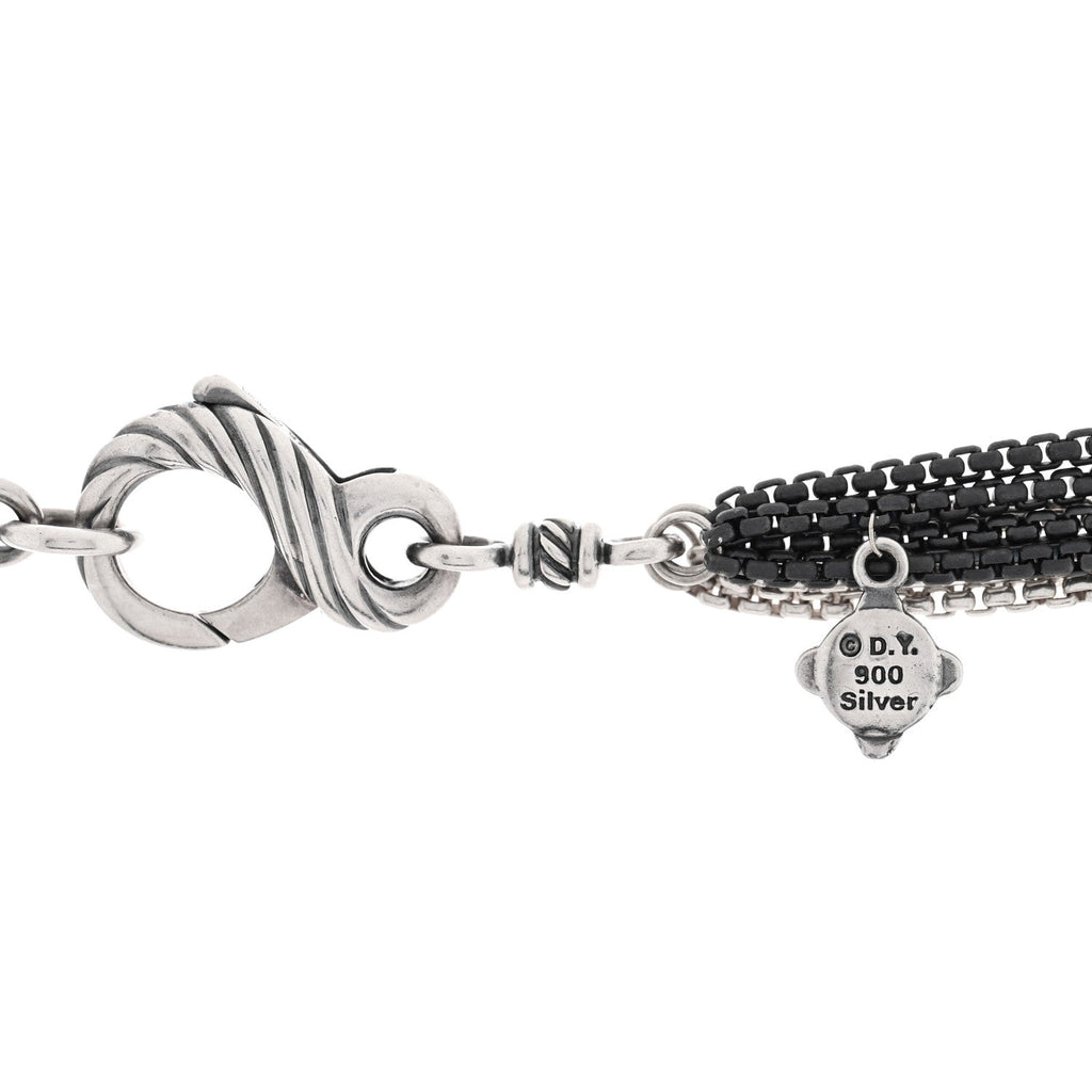 900 Silver Multi Row Chain Necklace