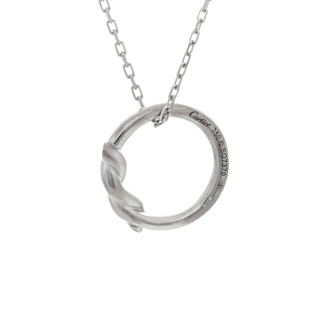 18K White Gold Diamond Entrelaces Necklace