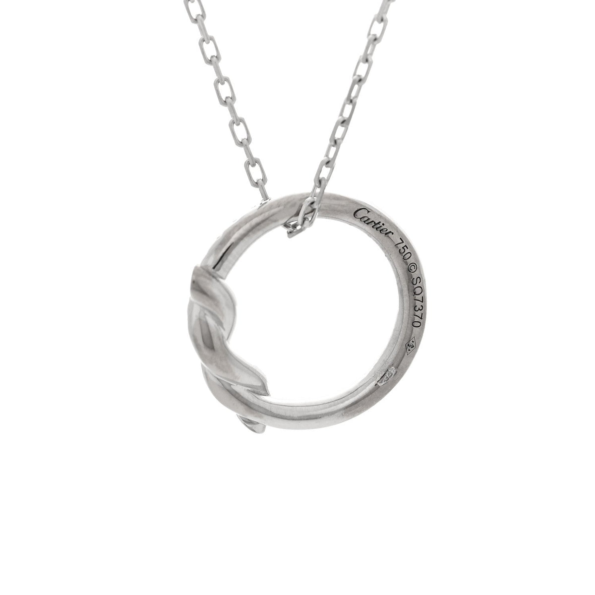 18K White Gold Diamond Entrelaces Necklace
