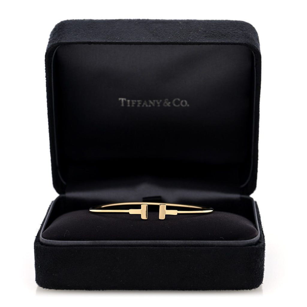 18K Yellow Gold Narrow T Wire Bracelet