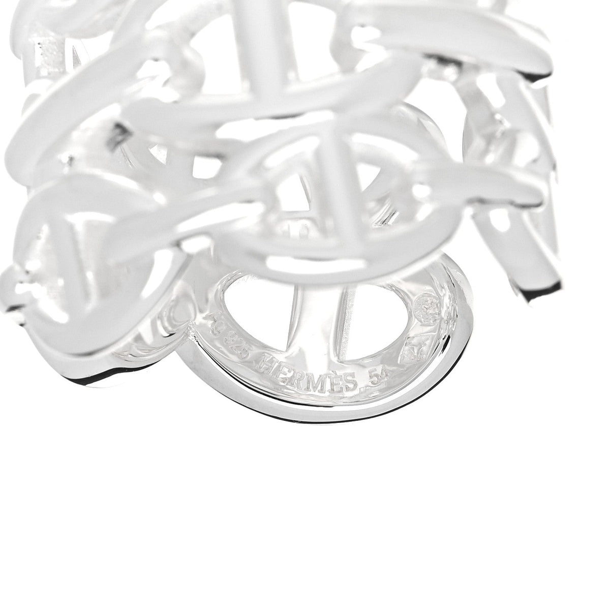 Sterling Silver GM Chaine d'Ancre Enchainee Band Ring 54 6.75