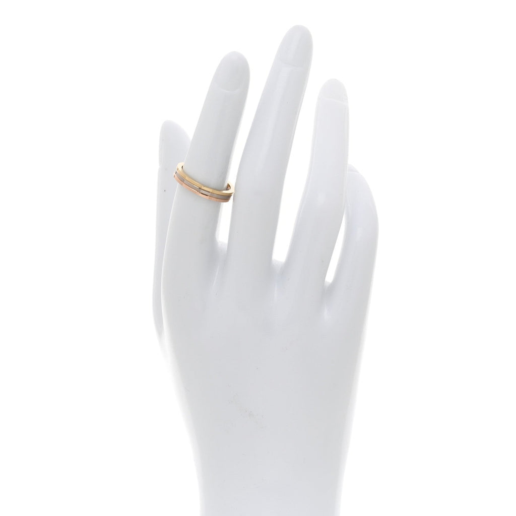 18K Pink White Yellow Gold 3.5mm Vendome Louis Cartier Wedding Band Ring 52 6