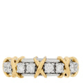 Platinum 18K Yellow Gold Diamond Schlumberger Sixteen Stone Ring 54 6.75