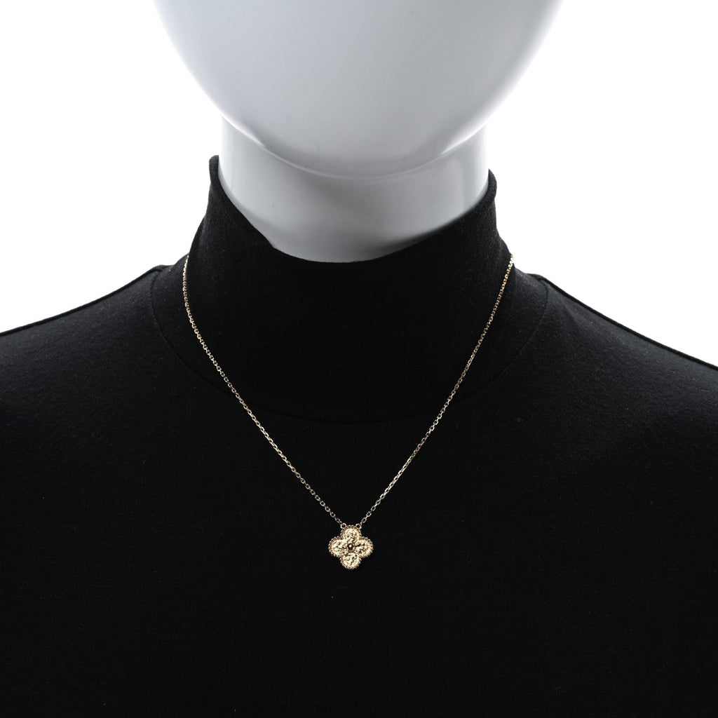 18K Yellow Gold Vintage Alhambra Pendant Necklace