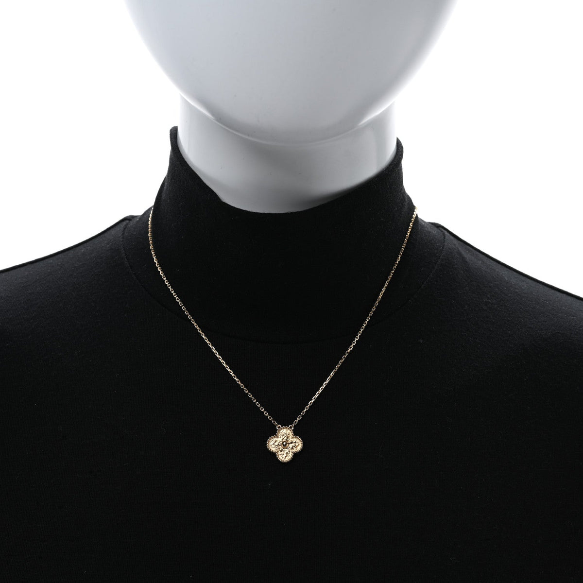 18K Yellow Gold Vintage Alhambra Pendant Necklace