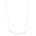 Sterling Silver Large T Smile Pendant Necklace