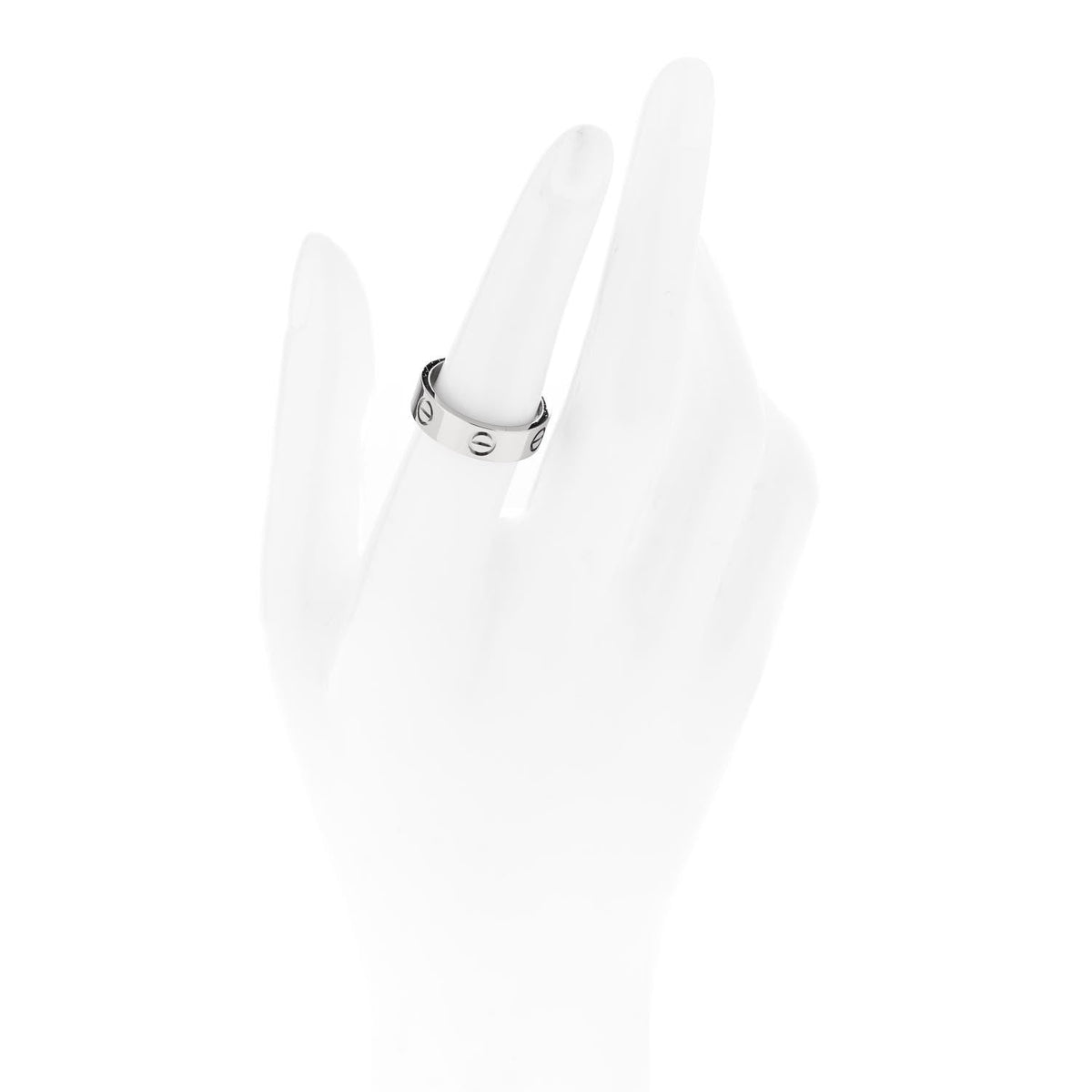 18K White Gold 5.5mm LOVE Ring 53 6.25