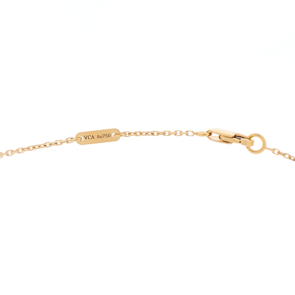 18k Rose Gold Carnelian Sweet Alhambra Heart Pendant Necklace