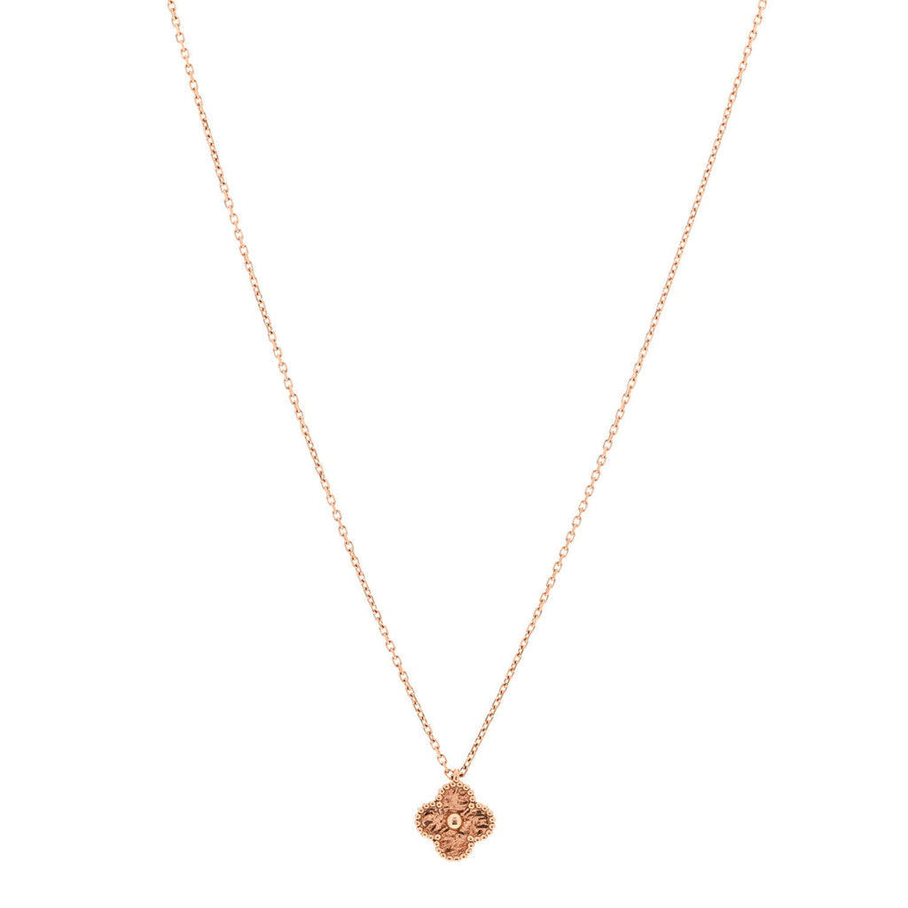 18K Rose Gold Sweet Alhambra Pendant Necklace