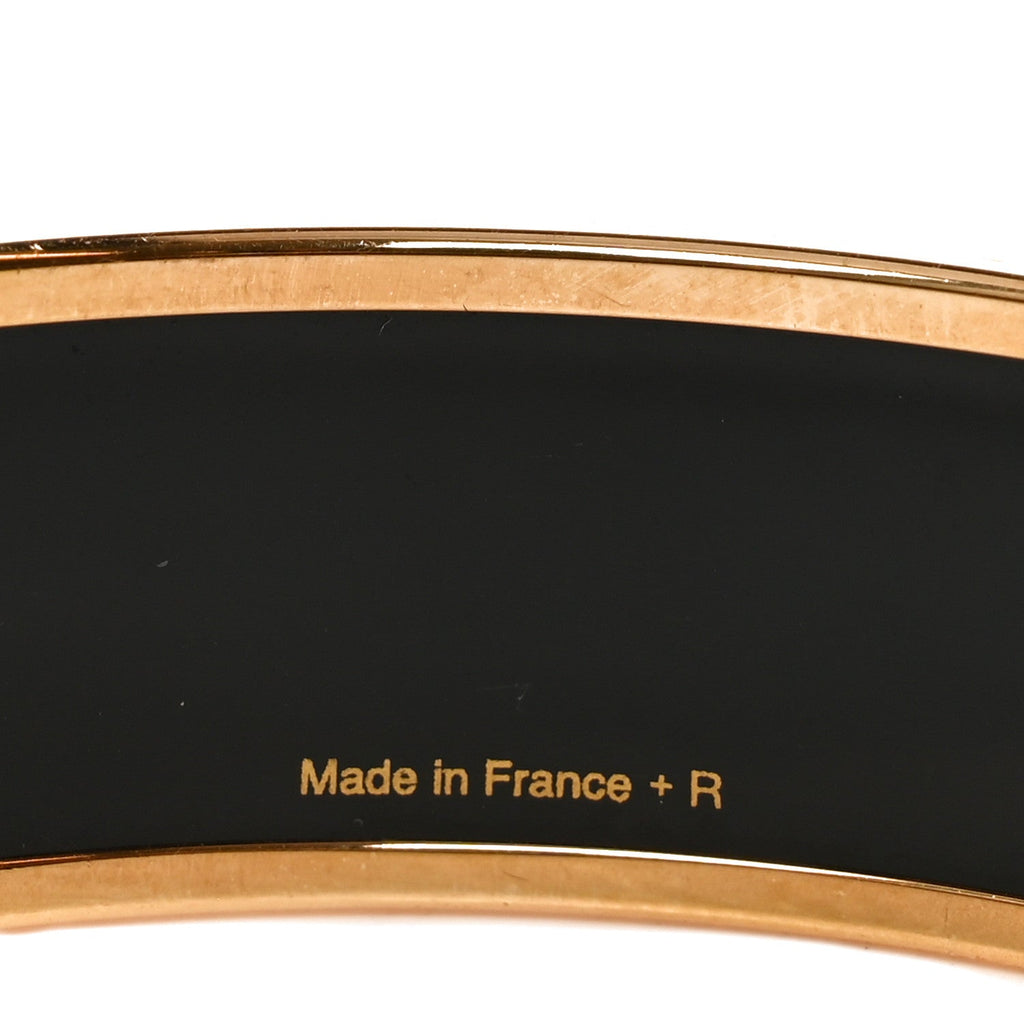 Enamel Printed Perspective Cavaliere Wide Bracelet 62 Rose Gold