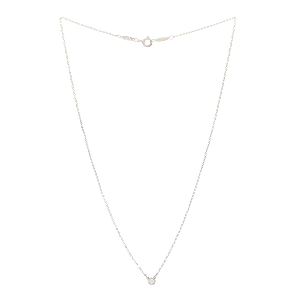Sterling Silver Diamond .07ct Elsa Peretti Diamonds by the Yard Pendant Necklace