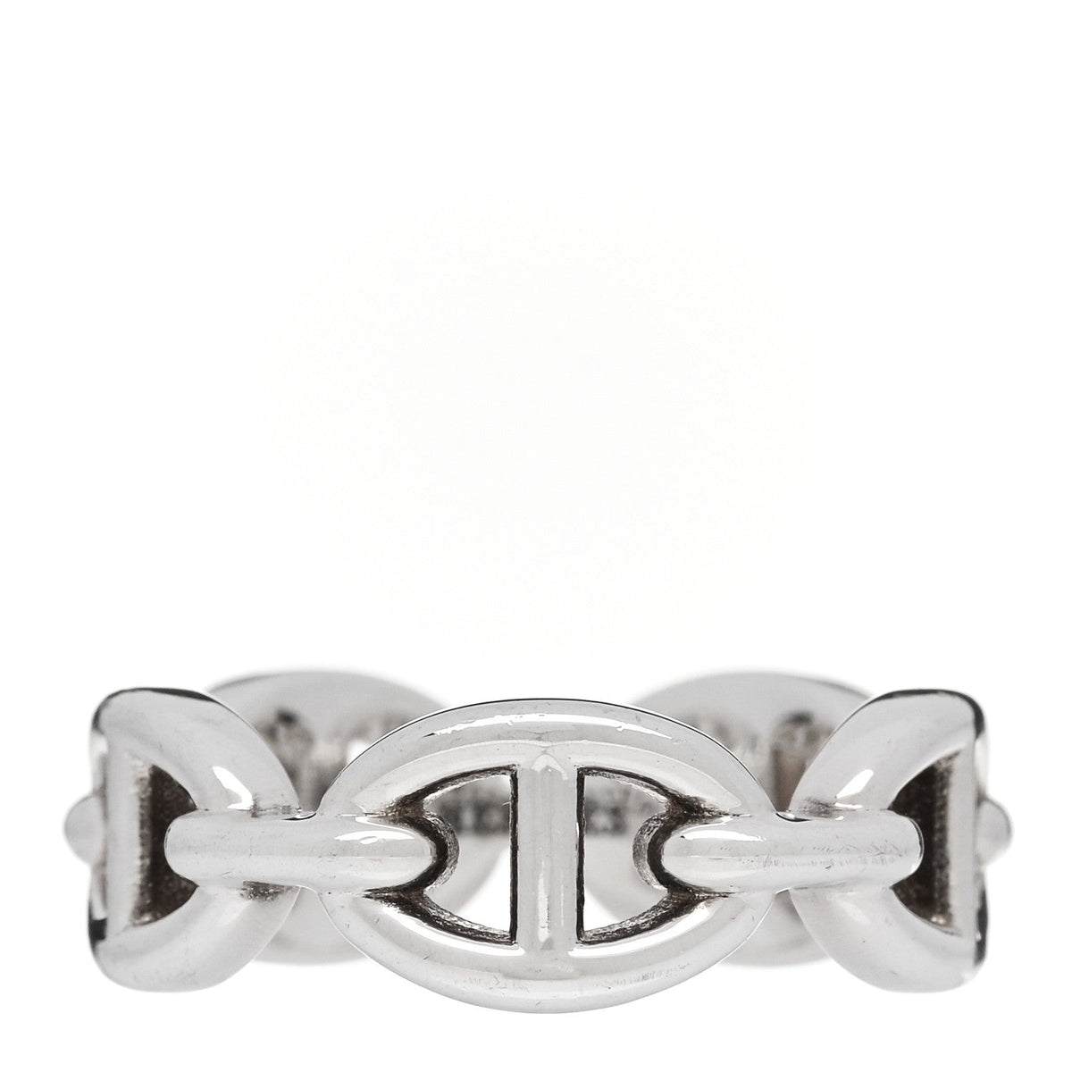 Sterling Silver PM Chaine d'Ancre Enchainee Band Ring 52 6