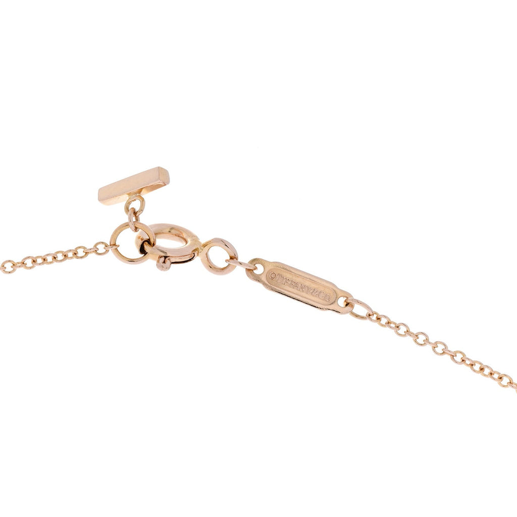 18K Rose Gold Small T Smile Pendant Necklace