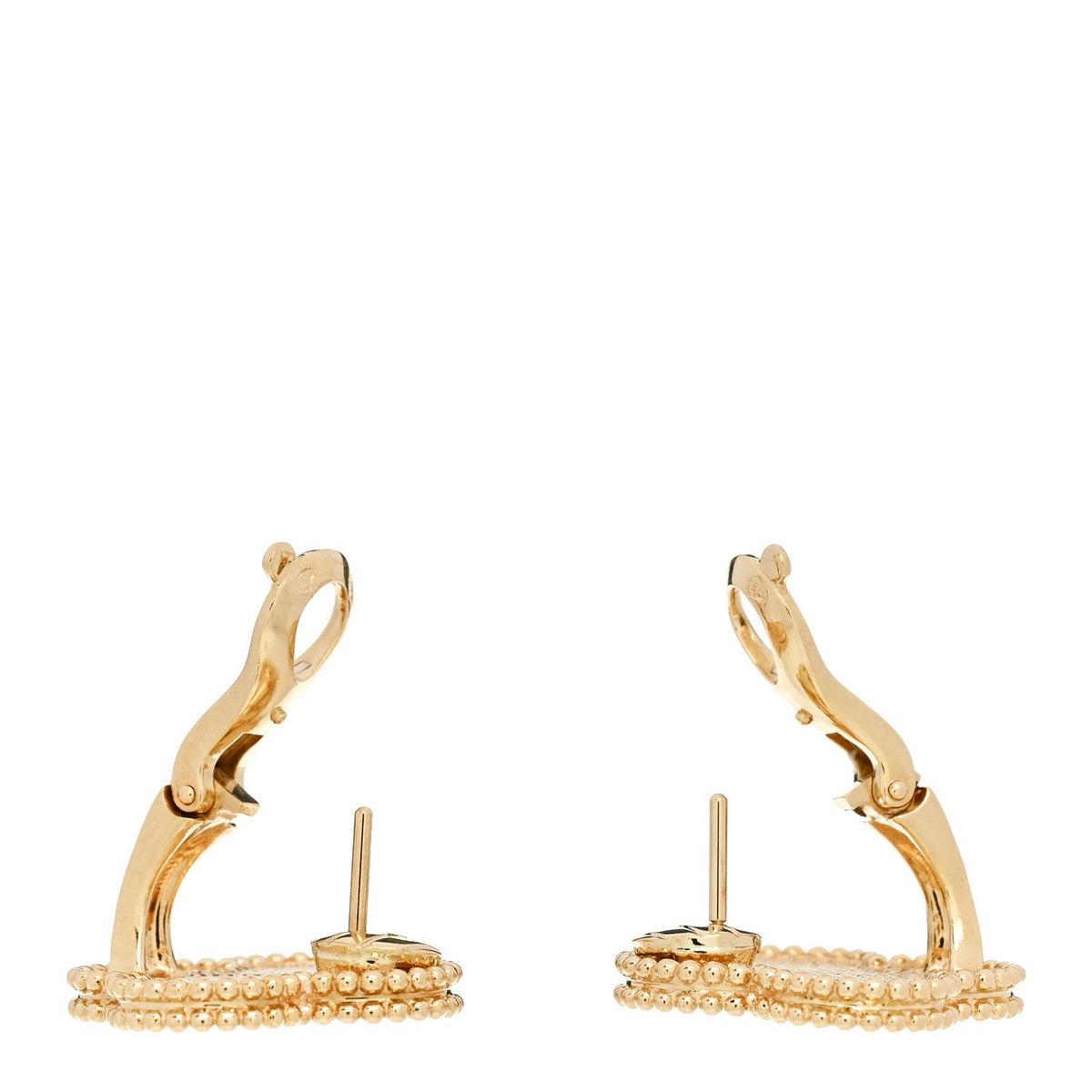 18K Yellow Gold Magic Alhambra Clip On Earrings