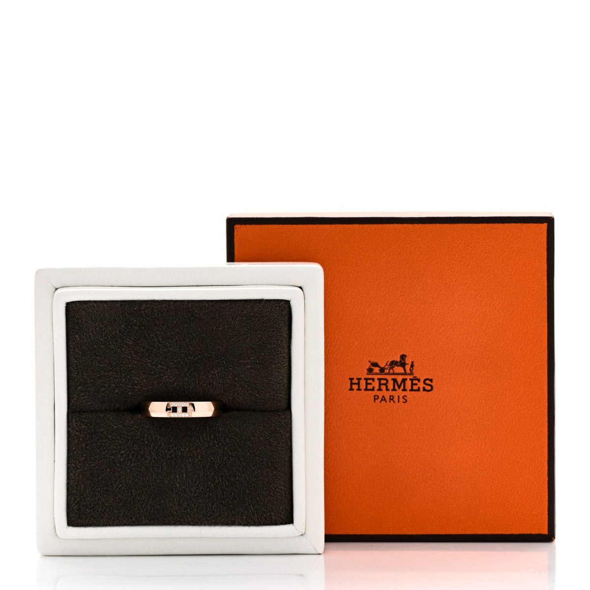 18K Rose Gold Diamond Ever Herakles Wedding Band Ring 53 6.5